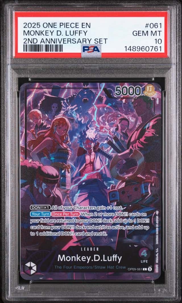 One Piece Monkey D. Luffy English 2nd Anniversary 061 PSA 10 Gem Mint
