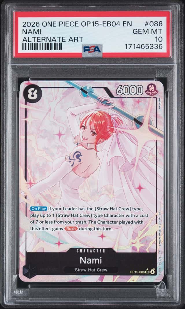 2026 One Piece Adventure on Kami's Island Nami Alt Art #OP15-086 PSA 10 (36)
