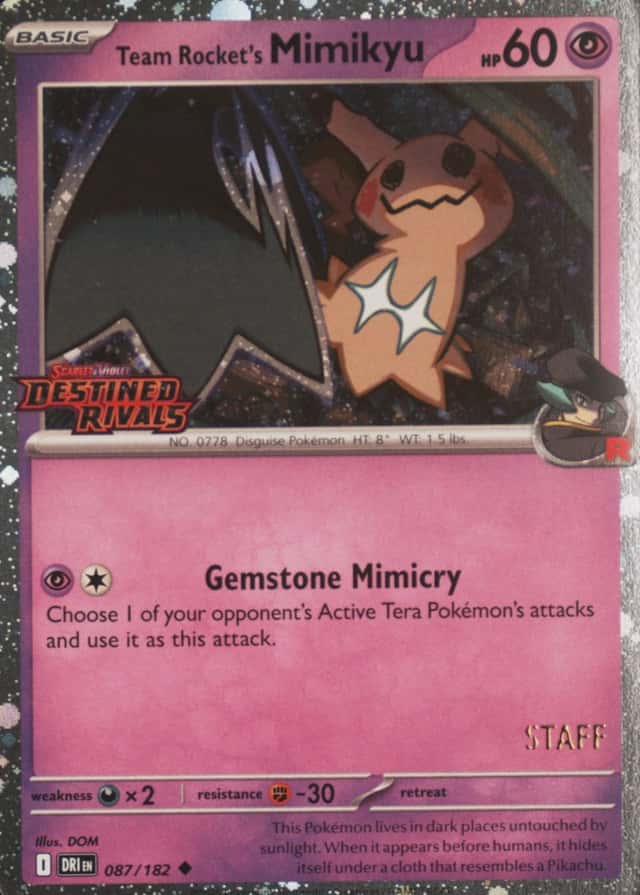 Non-Holo · Prerelease · Staff