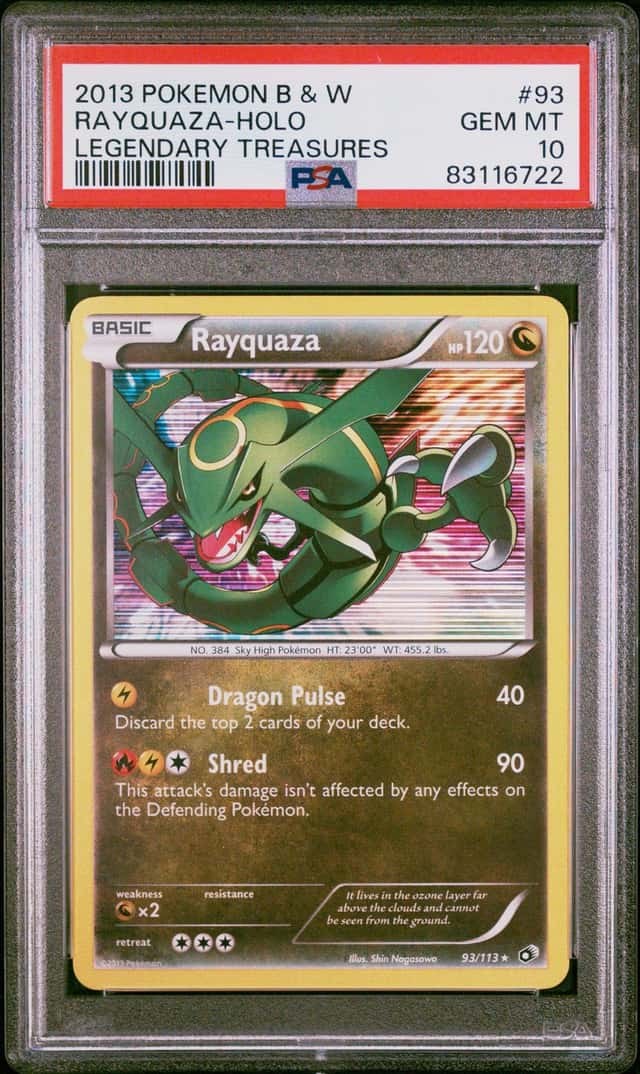 2013 Pokemon Black and White Legendary Treasures Holo Rayquaza #93