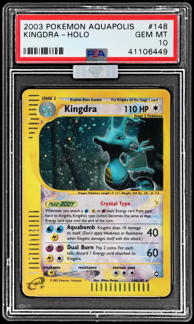 2003 Pokemon Aquapolis Holo Kingdra #148