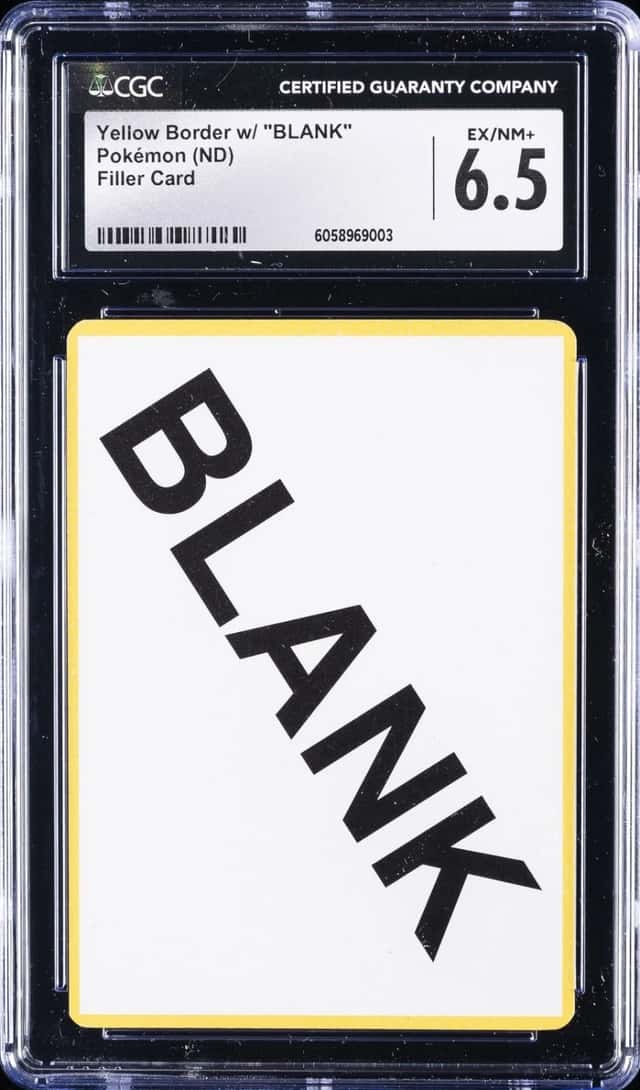 Yellow Border w/ "BLANK"