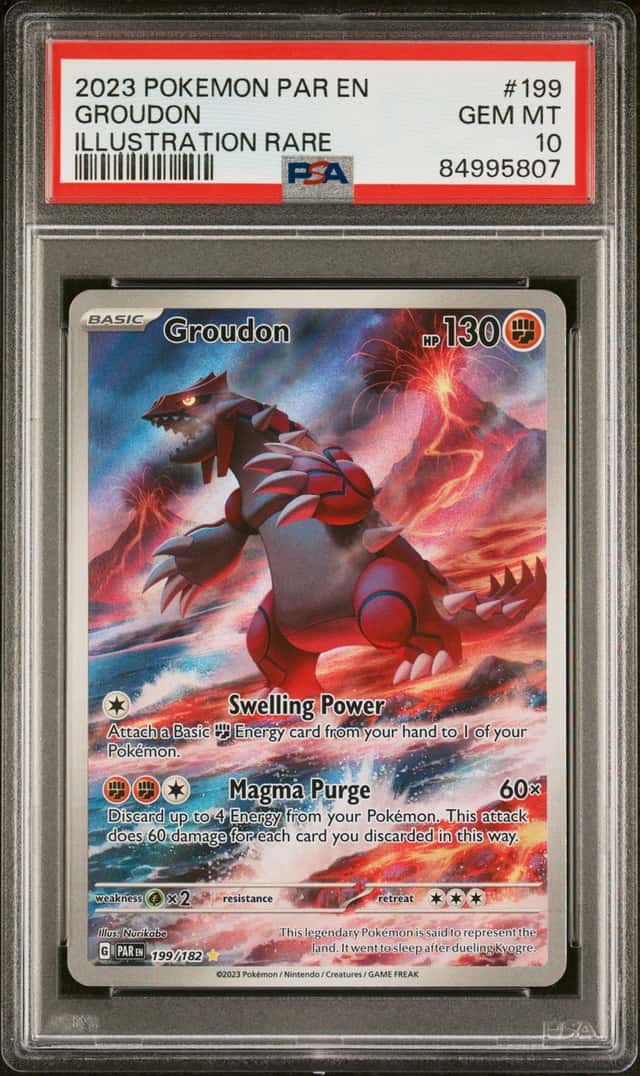 2023 Pokemon Scarlet and Violet Paradox Rift Illustration Rare Groudon #199