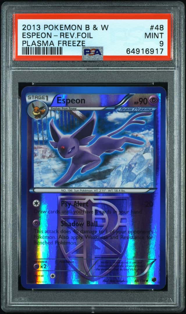 2013 Pokemon Black and White Plasma Freeze Reverse Holo Espeon #48