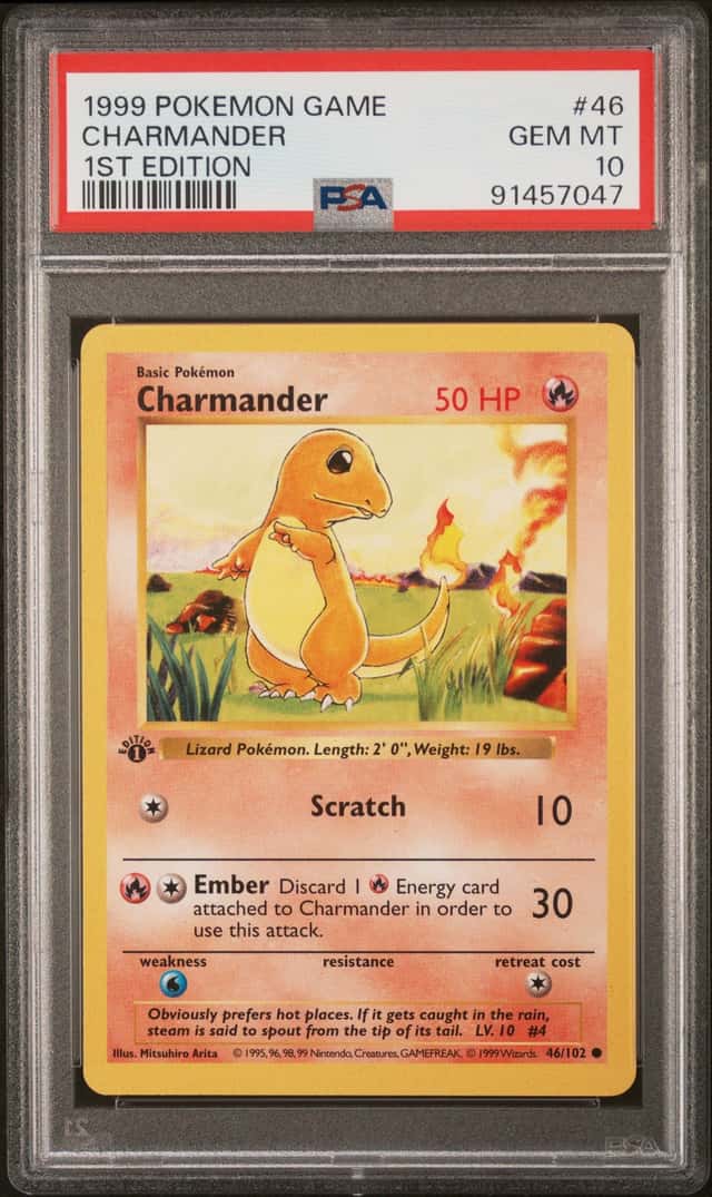 1999 Pokemon Base Set 1st Edition Charmander #46