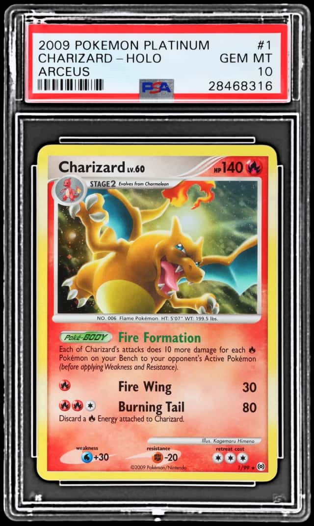 2009 Pokemon Platinum Arceus Holo Charizard #1