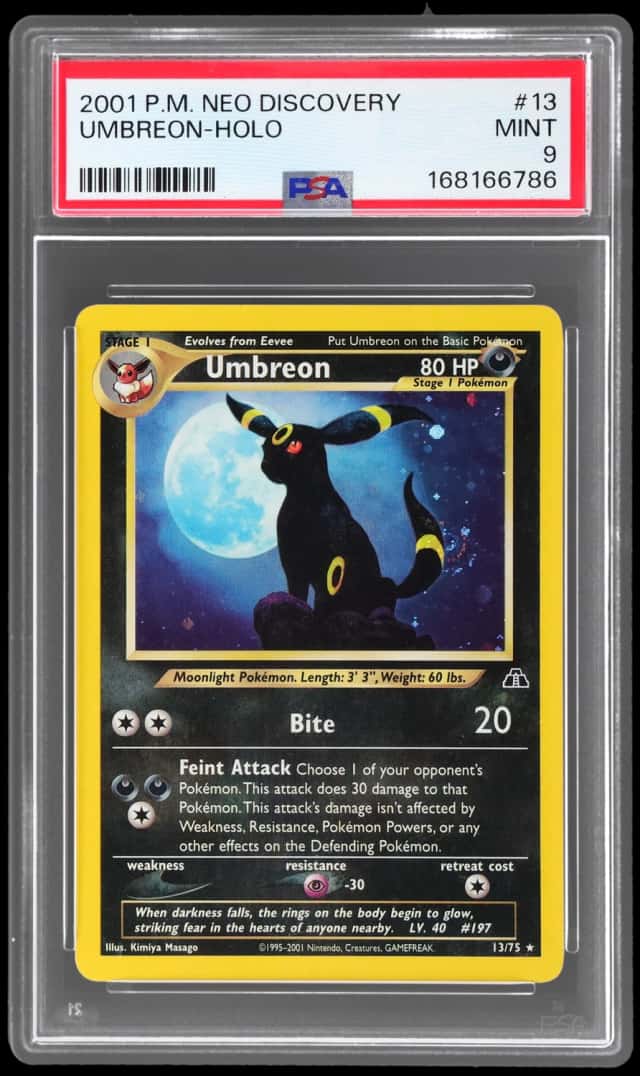 2001 Pokemon Neo Discovery Holo Umbreon #13