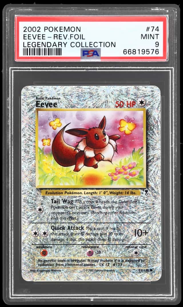 2002 Pokemon Legendary Collection Reverse Holo Eevee #74