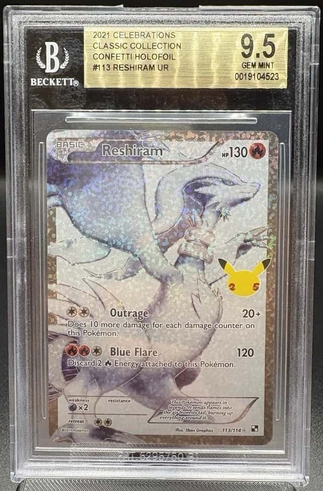 Reshiram FULL ART STAMP [25th Anniversary] TEXTURED CONFETTI HOLO UR