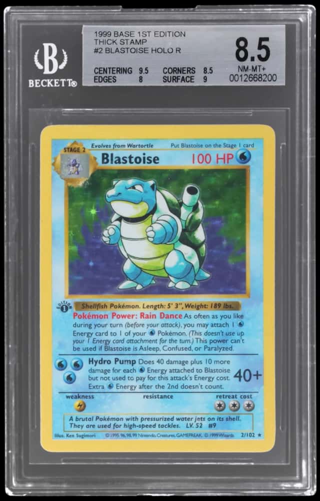 1999 Pokemon Base Set 1st Edition Holo Blastoise #2