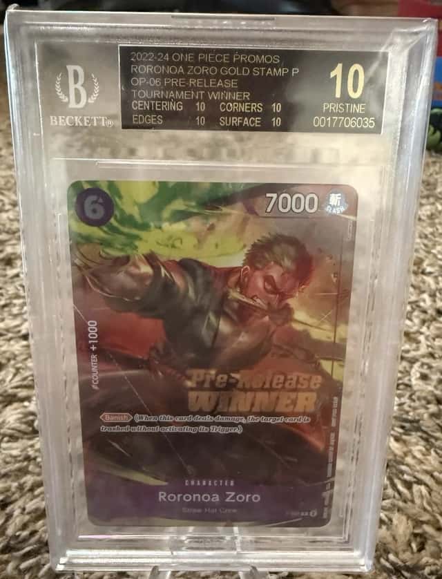 RORONOA ZORO GOLD STAMP P TOURNAMENT WINNER