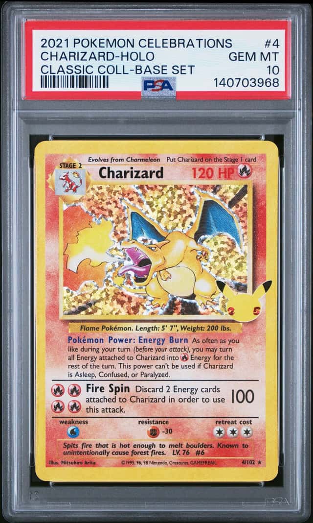 2021 Pokemon Sword and Shield Celebrations Classic Collection Base Set Holo Charizard #4