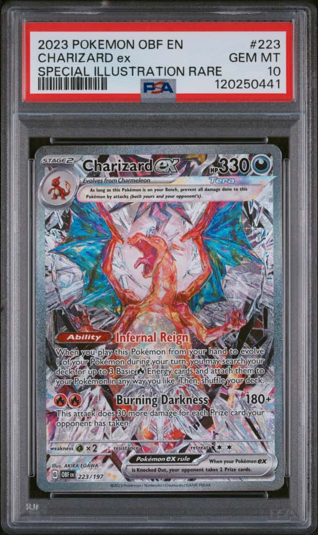 2023 Pokemon Scarlet and Violet Obsidian Flames Special Illustration Rare Charizard Ex #223