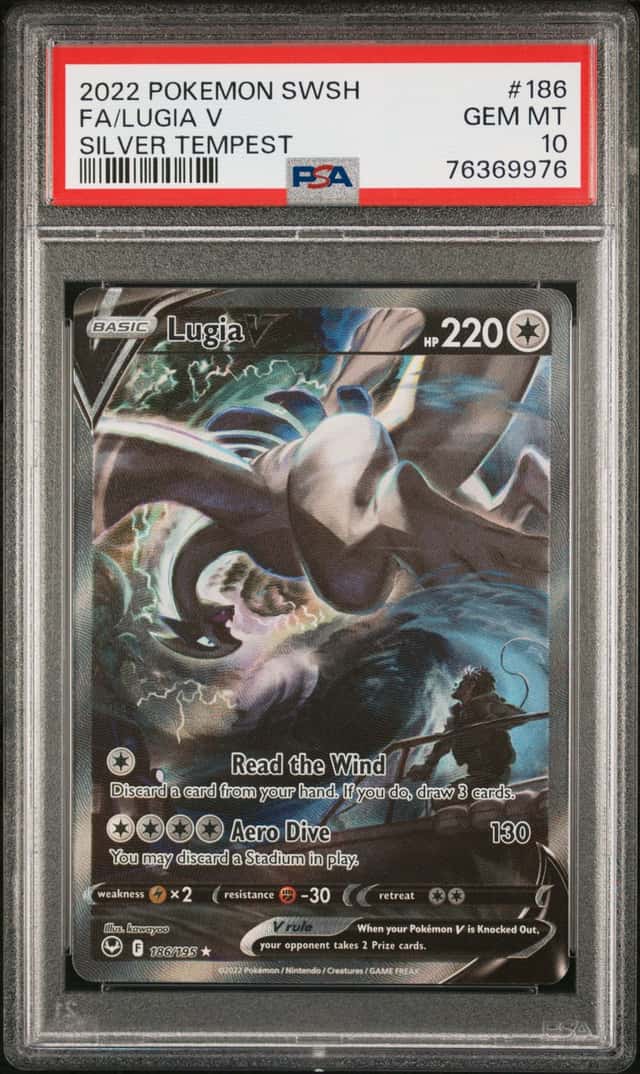 2022 Pokemon Sword and Shield Silver Tempest Lugia V #186