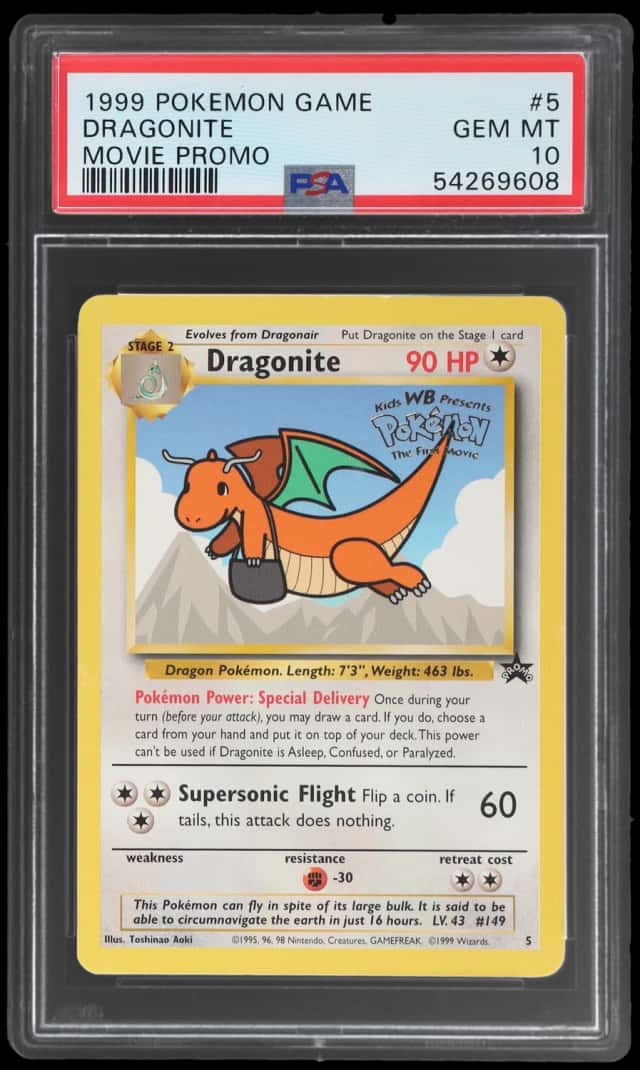 1999 Pokemon Game Movie Promo Dragonite #5
