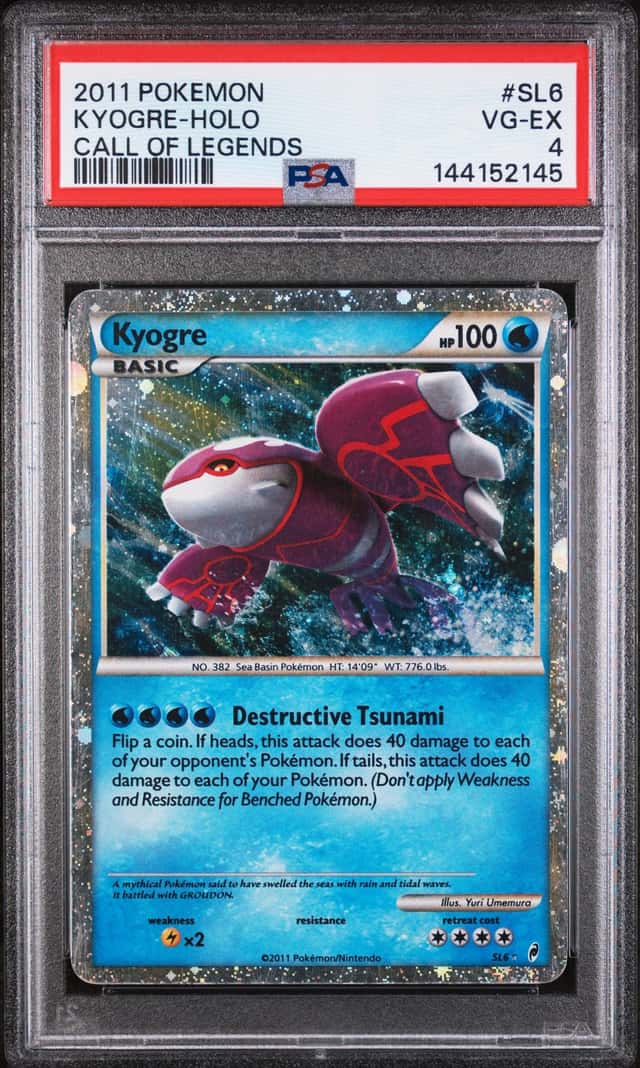 ⭐️ 2011 POKEMON KYOGRE CALL OF LEGENDS #SL6 - HOLO PSA 4 ⭐️⭐️⭐️⭐️⭐️