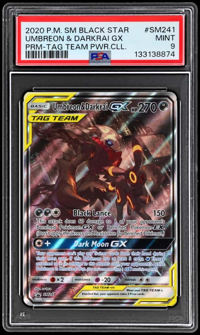 2020 Pokemon Sun and Moon Black Star Promo Tag Team Powers Collection Darkrai/Umbreon Gx #SM241