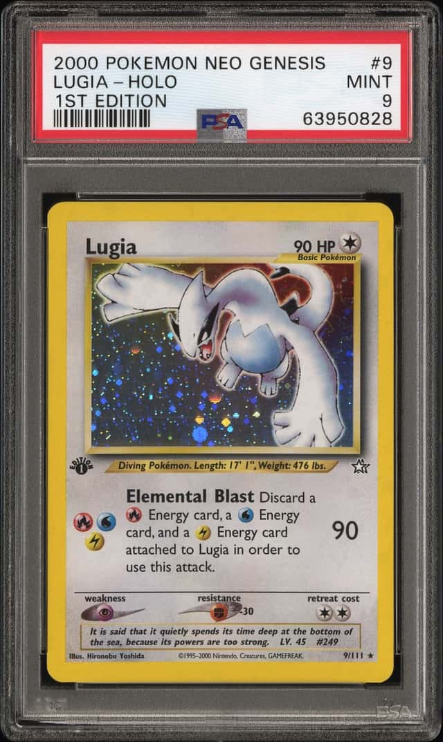 2000 Pokemon Neo Genesis 1st Edition Lugia Holo #9/111 PSA 9
