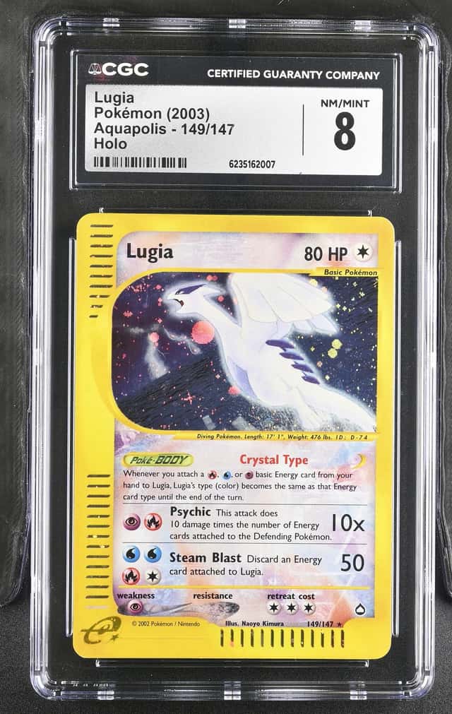 2003 Pokemon Aquapolis Lugia Holo #149/147 CGC 8