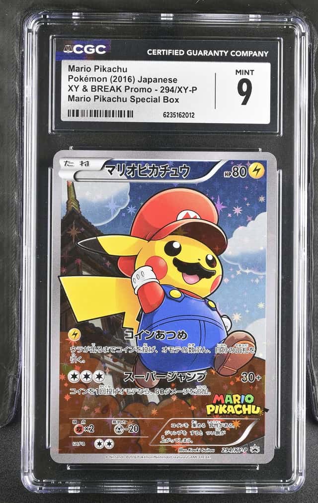 Pokemon XY Promos JP - XY-P Mario Pikachu #294/XY-P CGC 9 MINT