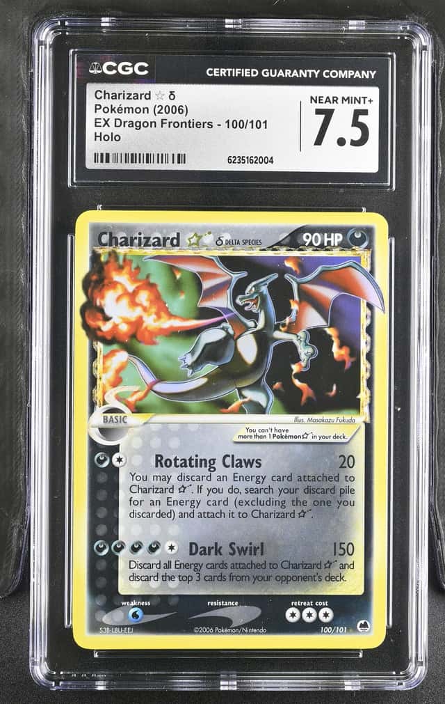 2006 Pokemon EX Dragon Frontiers Charizard Holo #100/101 CGC 7.5