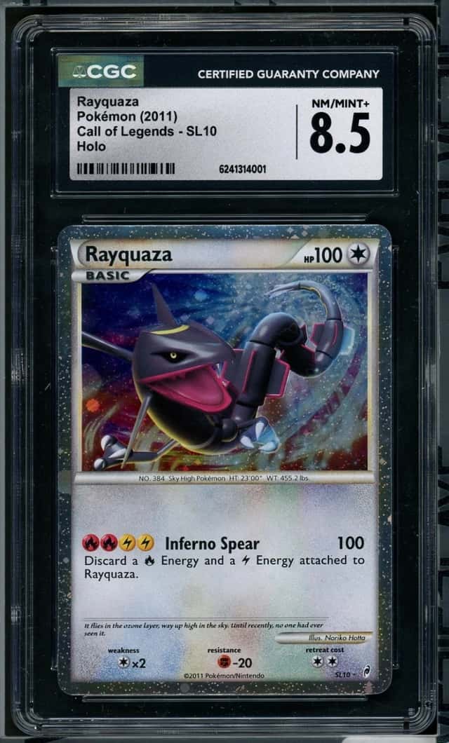 2011 Pokemon Rayquaza Call of Legends SL10 Holo CGC 8.5