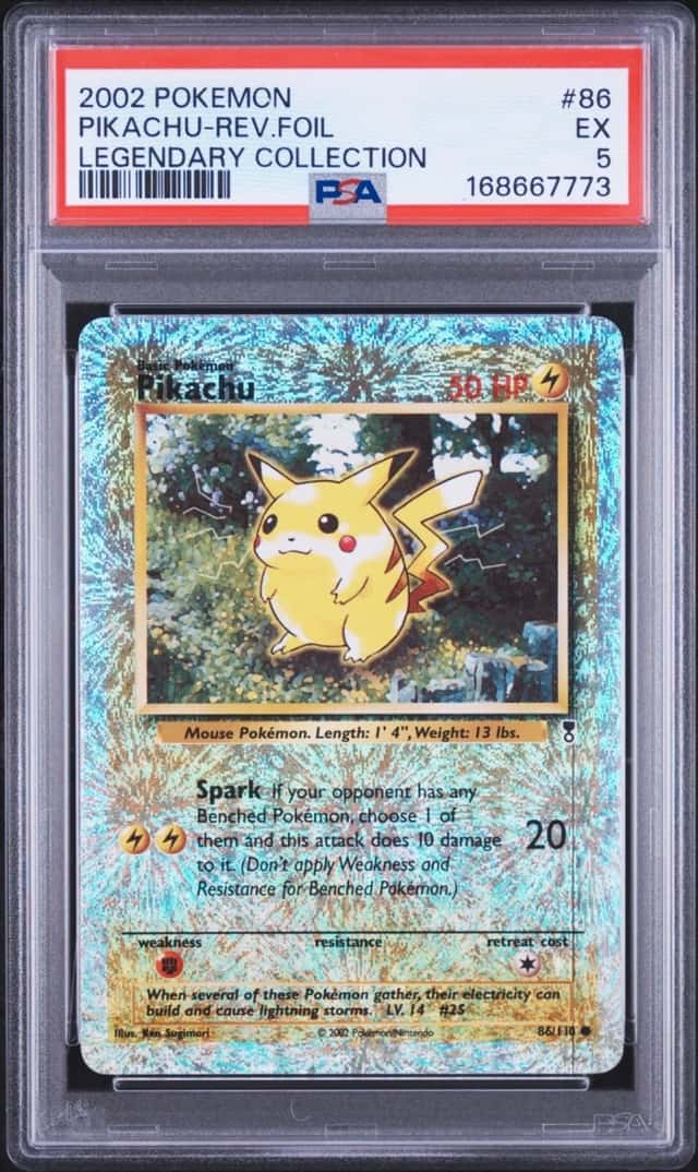 2002 POKEMON PIKACHU-REV.FOIL LEGENDARY COLLECTION #86 PSA 5