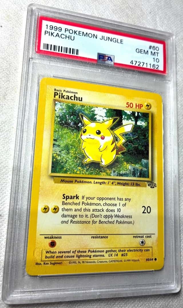 pokemon pikachu #60 psa 10 gem mint 1st edition  1999 jungle