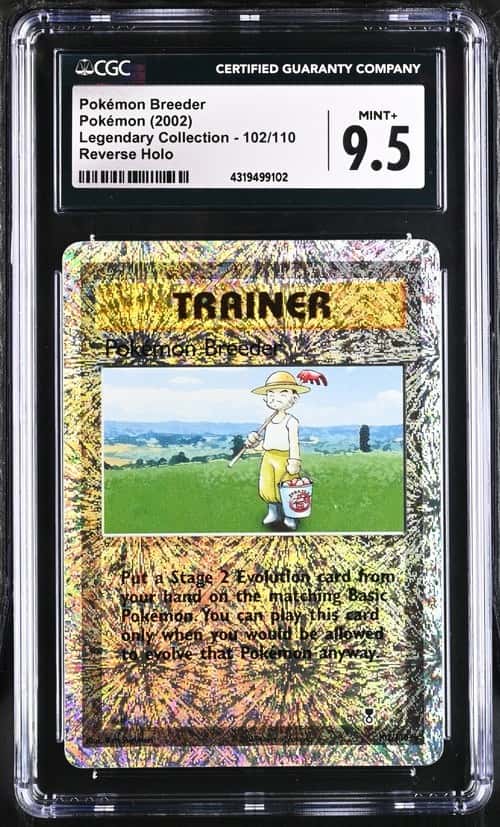 CGC 9.5 Pokemon TCG Pokemon Breeder 102/110 Legendary Collection Reverse Holo