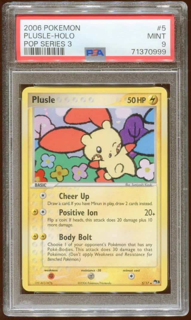 2006 POKEMON POP SERIES 3 PLUSLE #5/17 RARE PROMO HOLO FOIL PSA 9 B E9
