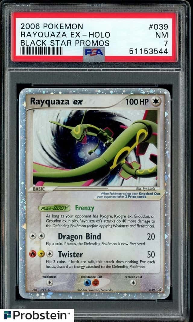 2006 POKEMON BLACK STAR PROMOS #039 RAYQUAZA EX-HOLO PSA 7 NM