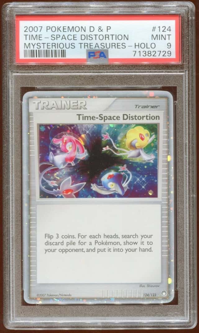2007 POKEMON D&P MYSTERIOUS TREASURES TIME-SPACE DISTORTION 124 HOLO PSA 9 B E9