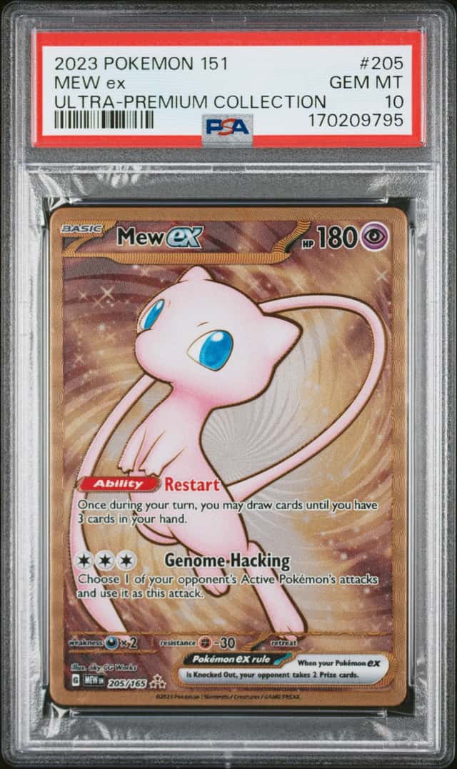 2023 POKEMON 151 ULTRA-PREMIUM COLLECTION #205 MEW EX PSA 10 - Metal Card