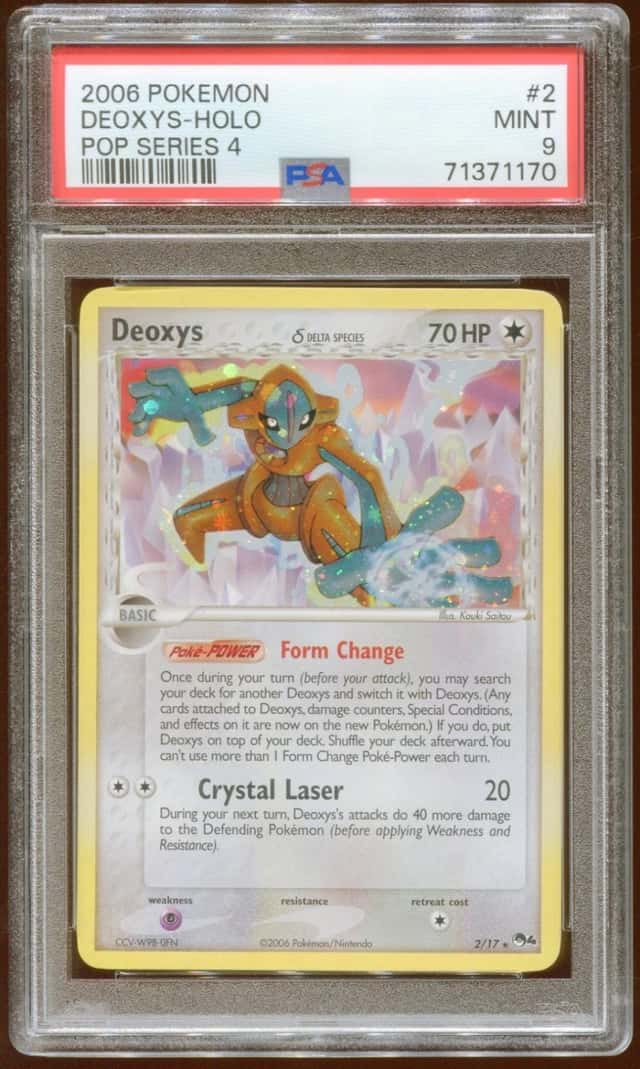 2006 POKEMON POP SERIES 4 DEOXYS #2/17 RARE PROMO HOLO FOIL PSA 9 E9