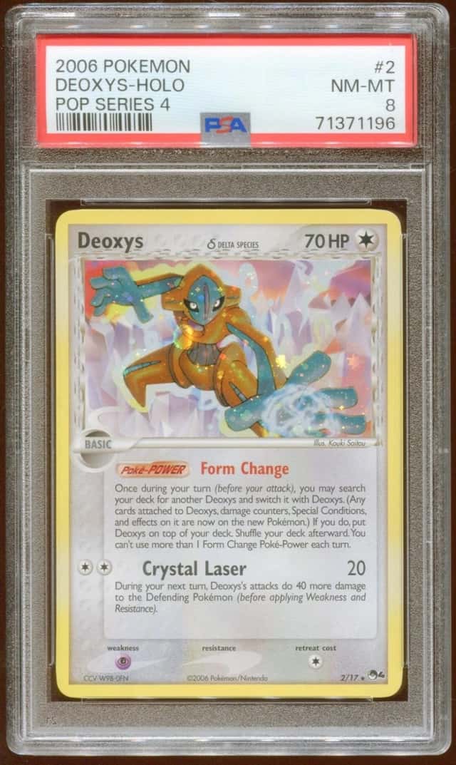 2006 POKEMON POP SERIES 4 DEOXYS #2/17 RARE PROMO HOLO FOIL PSA 8 E9