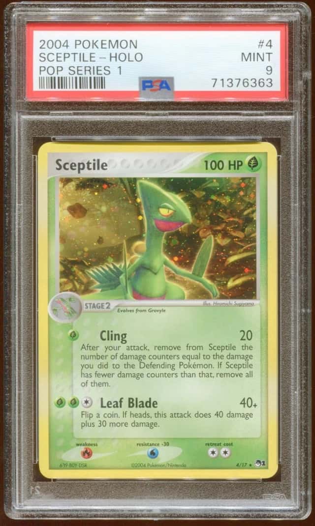 2004 POKEMON POP SERIES 1 SCEPTILE #4/17 RARE PROMO HOLO FOIL PSA 9 B E9