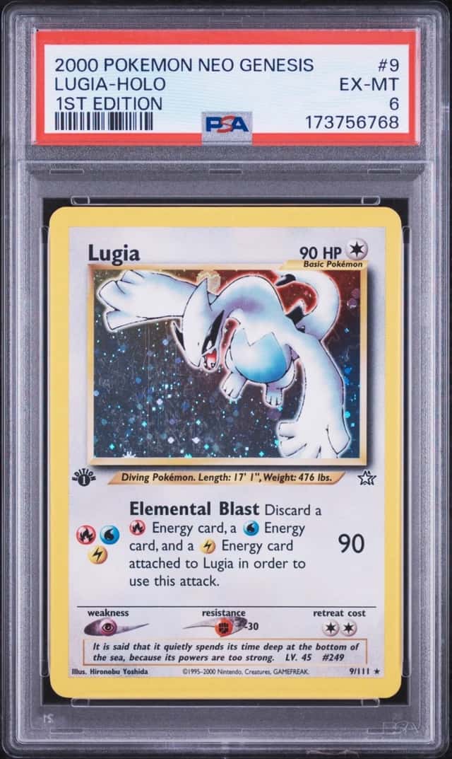 2000 POKEMON NEO GENESIS 1ST EDITION #9 LUGIA-HOLO PSA 6