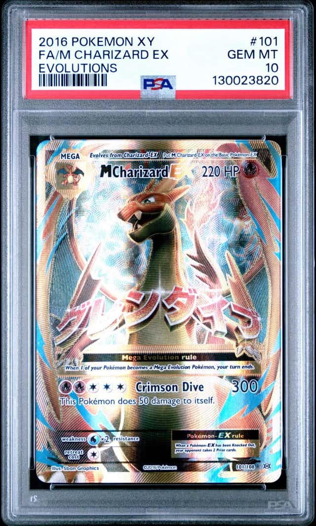 Pokemon TCG 2016 Evolutions M Charizard EX 101/108 Full Art Holo PSA 10