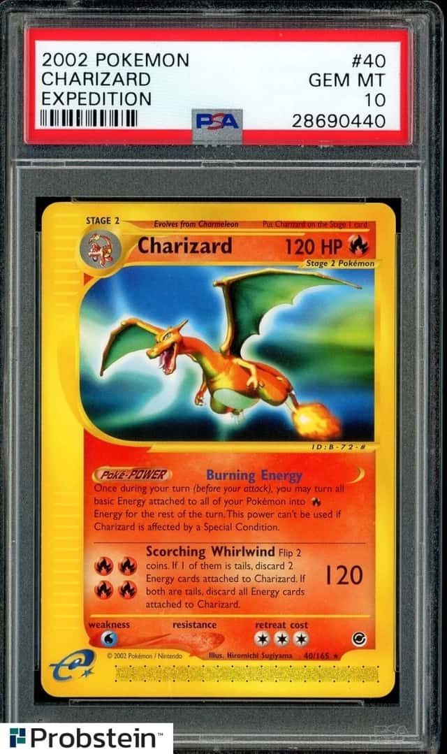 2002 POKEMON EXPEDITION #40 CHARIZARD PSA 10 GEM MINT