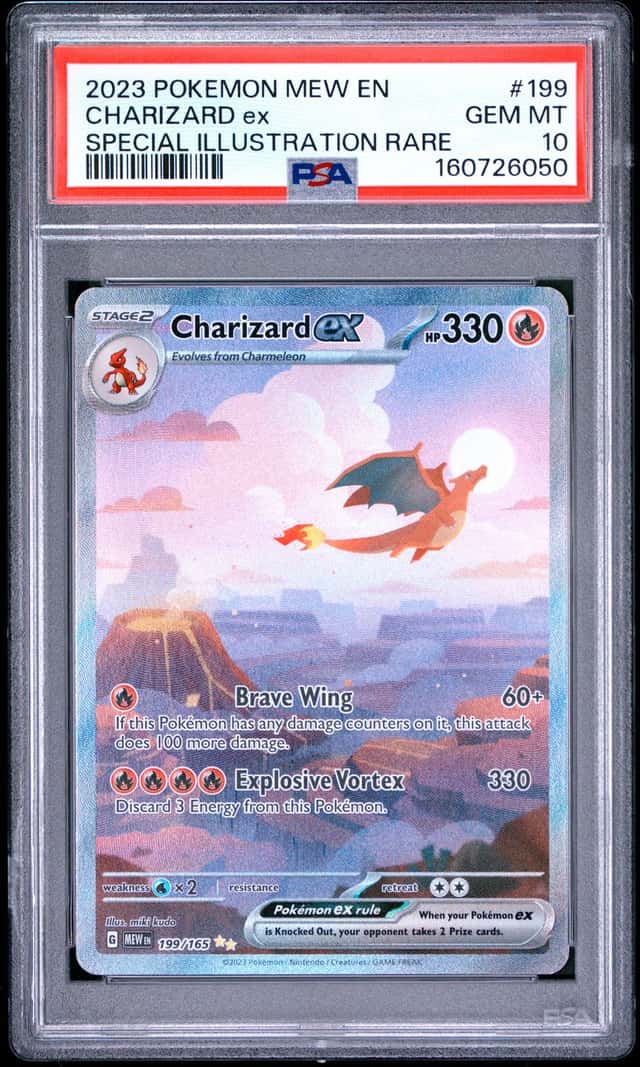 2023 POKEMON MEW EN-151 #199 CHARIZARD ex SPECIAL ILLUSTRATION RARE PSA 10