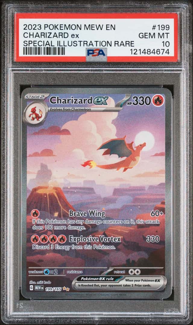 Pokemon 2023 Charizard ex 199/165 Full Art SIR 151 GEM MINT PSA 10
