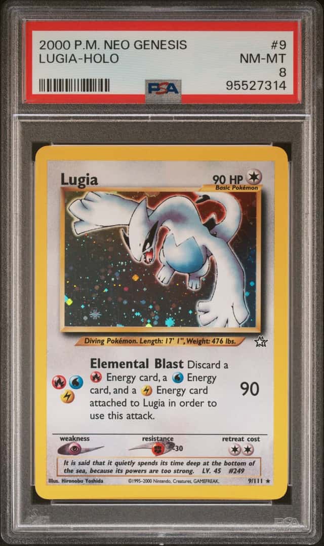 LUGIA 2000 POKEMON NEO GENESIS 9/111 RARE HOLO PSA 8 Q0895