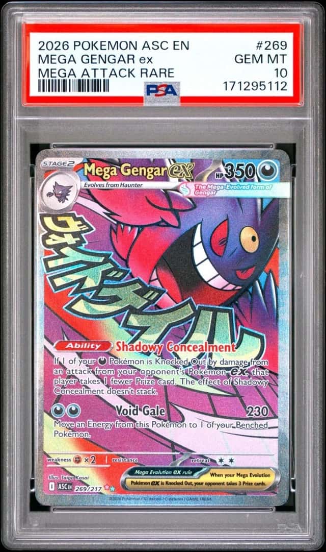 2026 Pokemon Ascended Heroes Mega Attack Rare #269 Mega Gengar Ex PSA 10