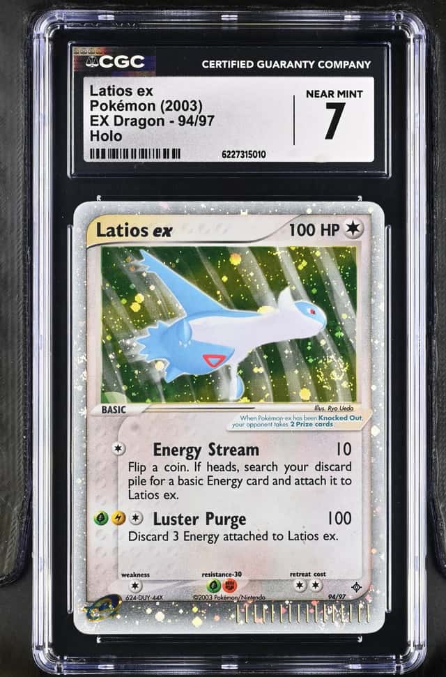 2003 Pokemon Ex Dragon #94 Latios Ex Holo CGC 7 NM