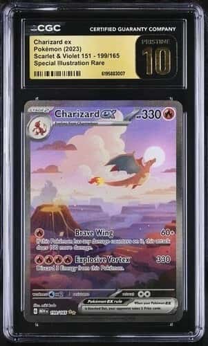 Pokémon Charizard ex 2023 S&V 151 199/165 Special Ill Rare CGC PRISTINE 10