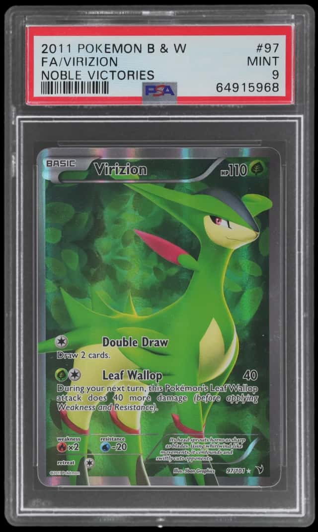 2011 Pokemon Black and White Noble Victories Virizion #97