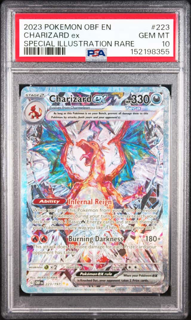 2023 Pokemon Scarlet and Violet Obsidian Flames Special Illustration Rare Charizard Ex #223