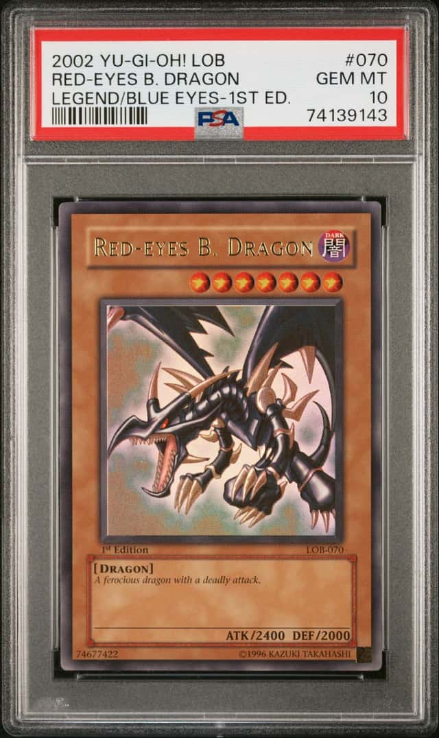 Red-Eyes B. Dragon LOB-070 1st Edition Ultra Rare GLOSSY Yugioh PSA 10 *143