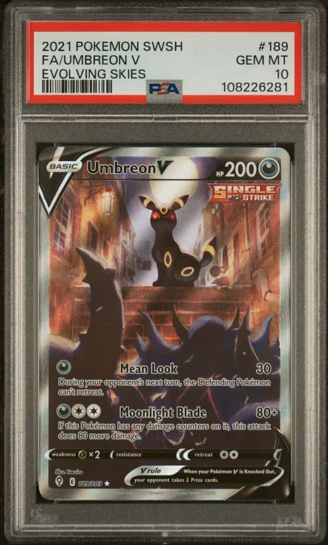 2021 Pokemon Sword and Shield Evolving Skies Umbreon V #189