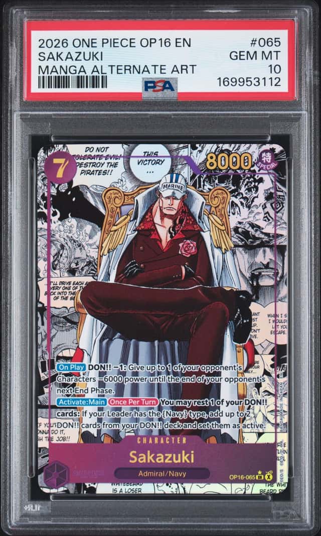2026 One Piece the Time of Battle Manga Alternate Art Sakazuki #OP16-065